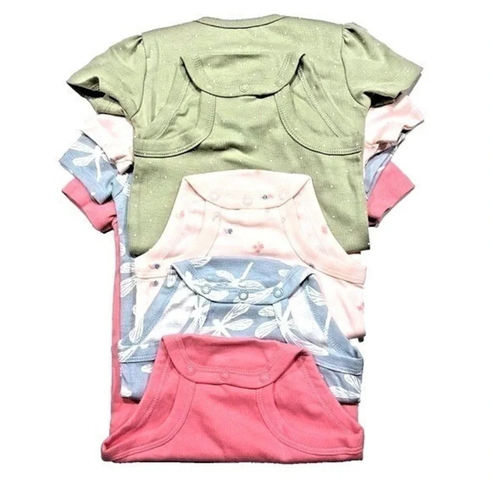 Carter's Baby Girl 4-pack Body Suit Pink,Blue,Green‎ 9M New with Tags
